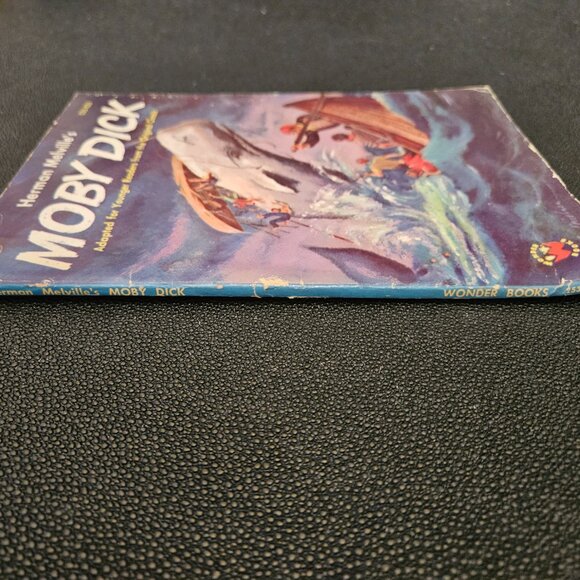 HERMAN MELVILLE'S MOBY DICK 1956 SOFTCOVER BOOK FROM WONDER BOOKS, #035-025 - Picture 7 of 14